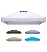 10x10 Canopy Replacement Top Cover with Air Vents for Pop up Canopy Gazebo Tent, with Adjustable ...