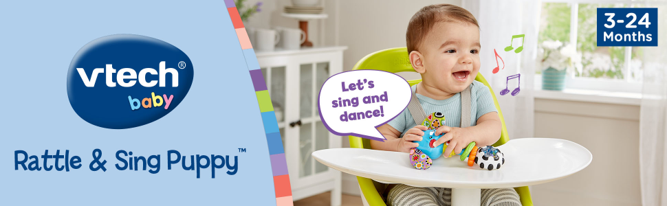 vtech baby; Rattle &amp; Sing Puppy; 3-24 months