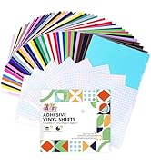 UCEC 51 Pack Permanent Adhesive Vinyl Compatible with Cricut Joy Xtra Smart Cutting Machine, 9.5