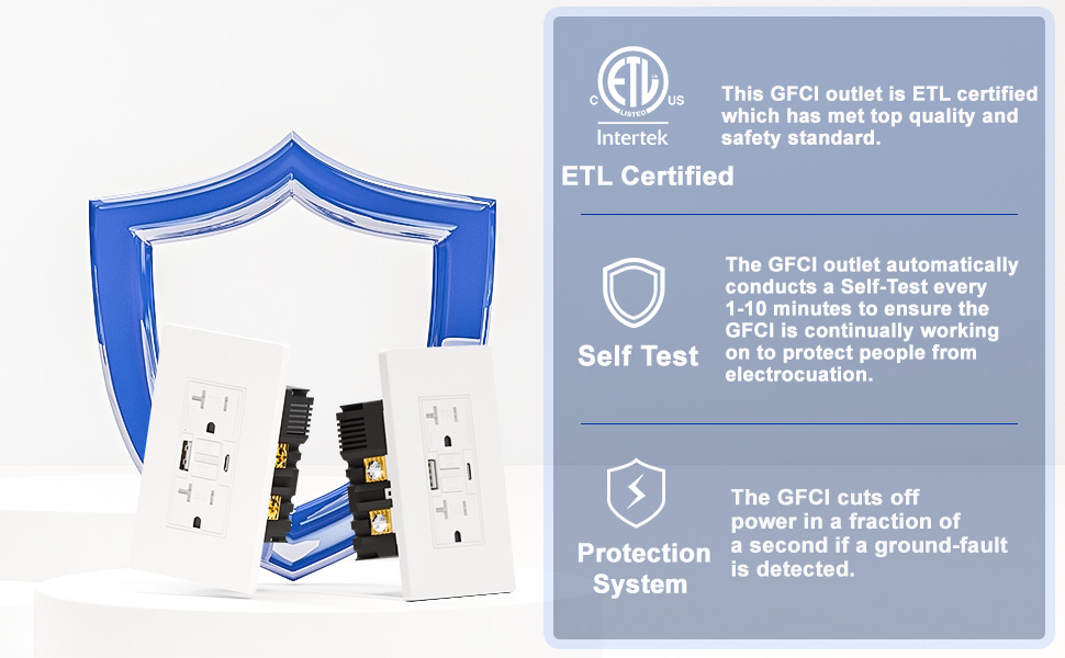 GFCI UL LISTED, SELF TEST