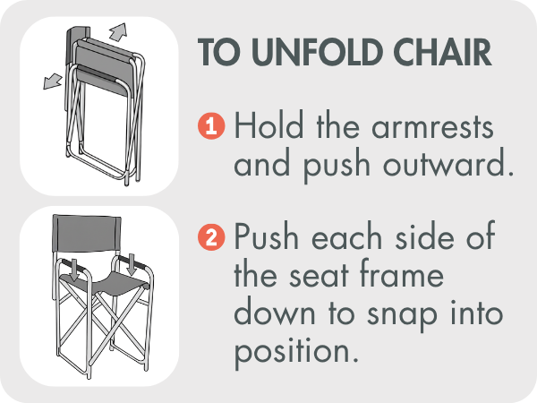 lightweight camping chair that is easy to unfold and set up for seniors or kids at the park