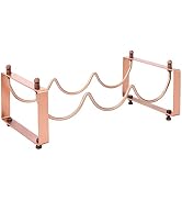 TONLEA 1 Tier Wine Rack Rose Gold,3 Bottles Single Layer Stackable Cabinet Wine Organizer Storage...