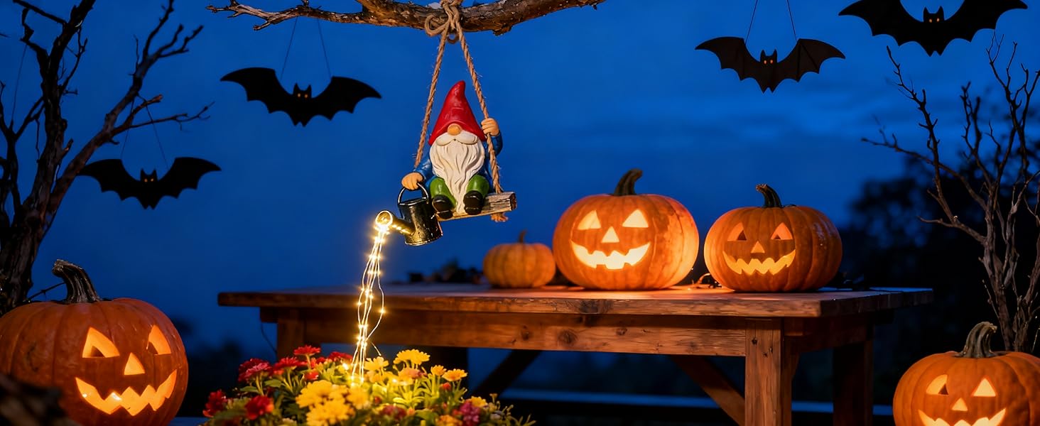 Halloween watering can hanging garden decoration