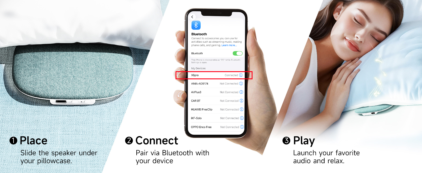 FMIEKHG Pillow Speaker for Sleeping
