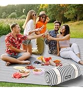 G GOOD GAIN Picnic Blankets Waterproof - 80"x80" Outdoor Blanket Extra Large Sand Free Foldable w...