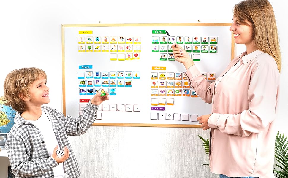 word tiles for sentence building, sentence building kit, sentence building