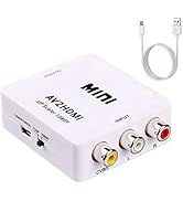 RCA to HDMI Converter,ABLEWE 1080P AV to HDMI RCA Composite CVBS Video Audio Converter Adapter Su...