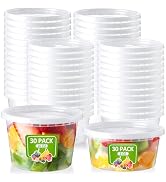 NEEBAKE 60 Set Deli-Containers-with-Lids: [8oz 16oz] Food-Storage-Containers Combo Pack, Airtight...