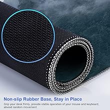 Large Elongated Gaming Mouse Pad With Stitched Edges