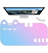 Dapesuom Large Gaming Mouse Pad, Extended Mouse Mat with Stitched Edges, Cute Anime Cat Keyboard ...
