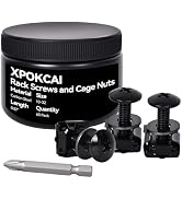 Xpokcai 60-Pack 10/32 Set Rack Screws with Nylon Washersand and Cage Nuts for Server Racks?Router...