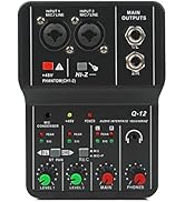 XTUGA USB Audio Interface+48V Phantom Power with 3.55m Microphone Jack,2i2 Audio Interface for Re...