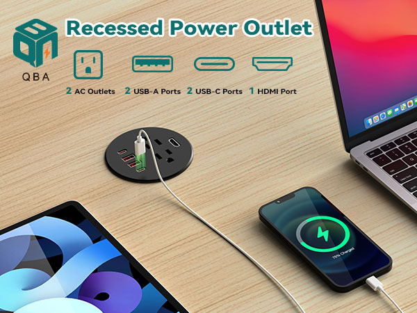 recessed power outlet