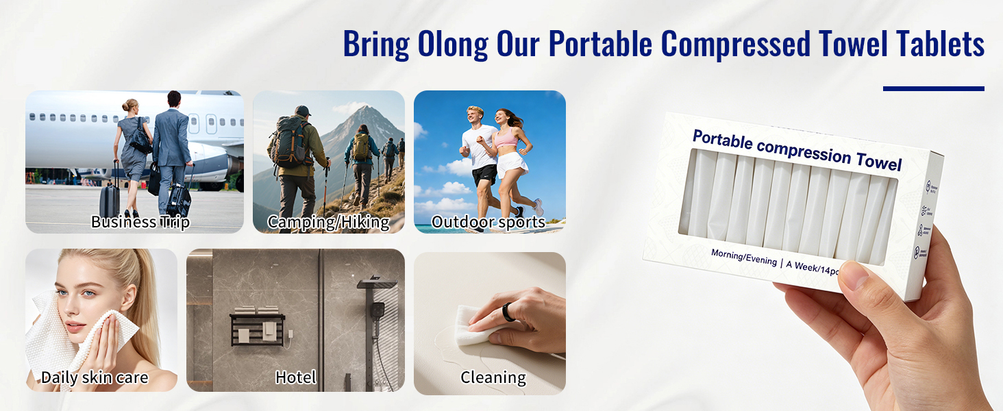 Compressed Disposable Towels Tables for Travel