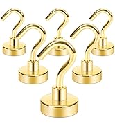 Neosmuk Magnetic Hooks, 25 lb+ Heavy Duty Earth Magnets with Hook for Refrigerator, Extra Strong ...