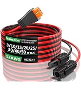 Vansdon Solar to XT60i Extension Cable 12AWG 30FT XT60i Female to Male Connector for RV Foldable ...