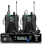D Debra PRO ST-102 UHF Stereo Wireless in Ear Monitor System,Wireless IEM with Bodypacks and Head...