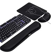 Gimars 3Pcs Memory Foam Keyboard Wrist Rest, Mouse Pad Wrist Support for Easy Typing Pain Relief,...