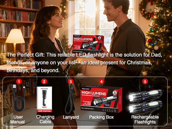 led flashlight rechargeable