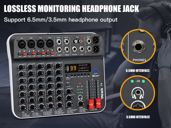 6 channel Audio Mixer