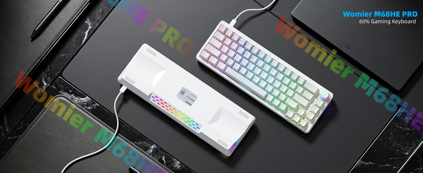 60% Percent Keyboard Rapid Trigger Gaming Keyboard RGB Hall Effect Topographic Keyboard