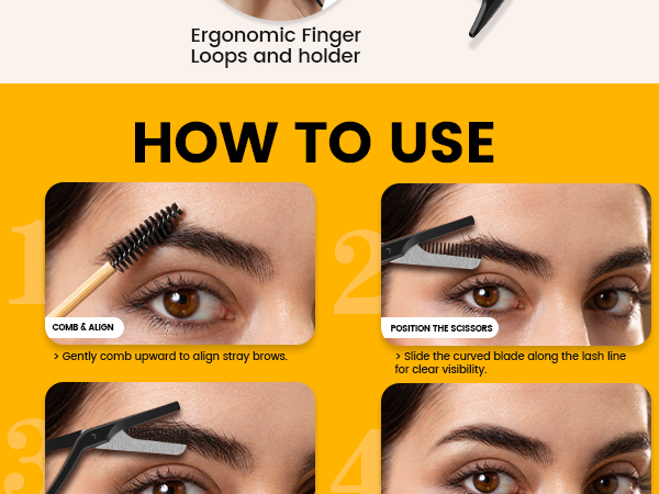 eye brow trimmers for women and men eyebrow grooming kit cosmetic scissors