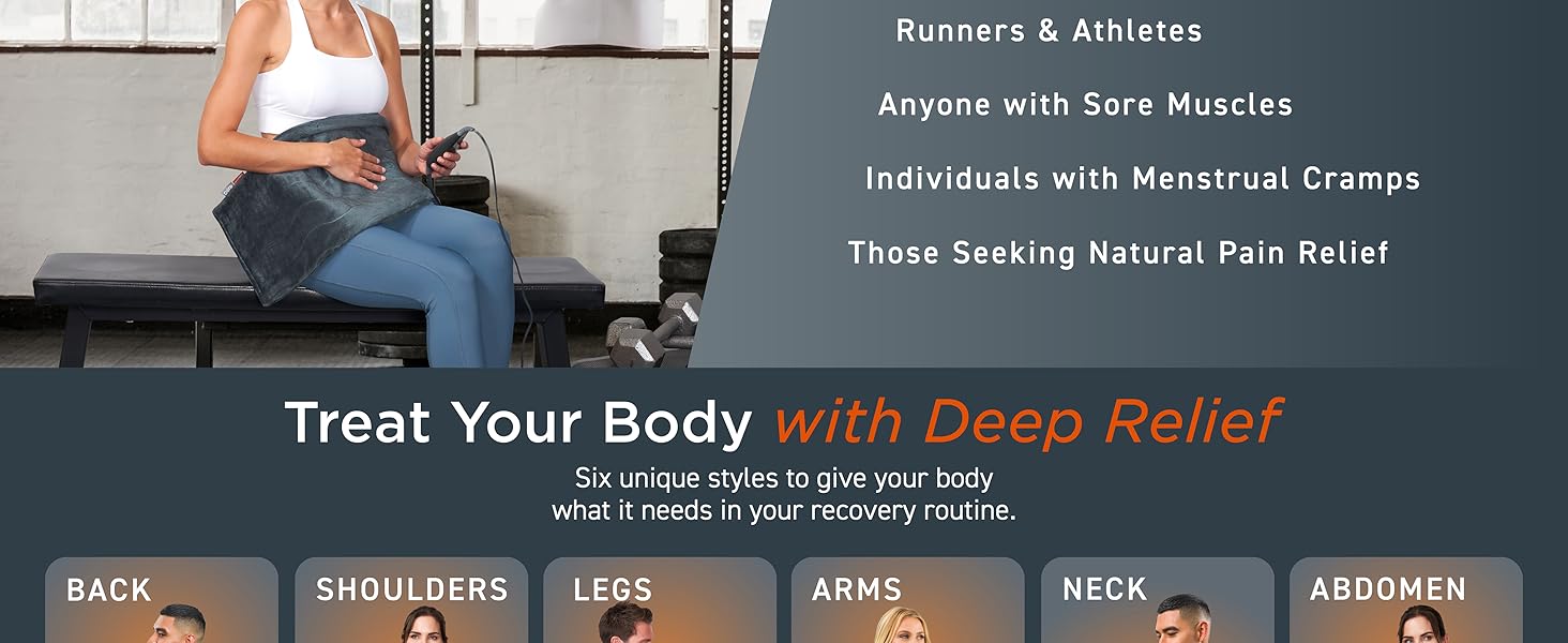treat your body with deep relief six versatile heating pads for your body recovery routine relief