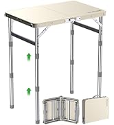 GARLLEN Camping Table White