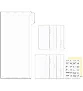 2 Set Cash Divider with Pockets Frosted Cash Envelopes Cash Pockets No-Holes Zipless Binder Pocke...