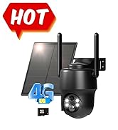 ANRAN 4G LTE Cellular Solar Security Camera Wireless Outdoor,No WiFi 3MP Solar Powered 2K Camera,...