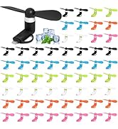 Aeergured 60 Pack Handheld Fan Bulk, 2-in-1 Portable Mini Cell Phone Fan Compatible for iPhone, i...