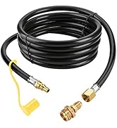 WADEO 12 FT Propane Quick Connect Hose for RV to Gas Grill, Converter Replacement for 1 LB Throwa...