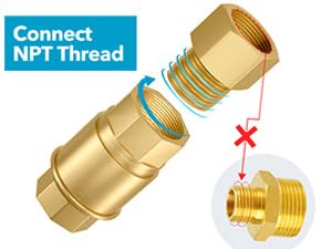 NPT brass pipe fitting 1/2 to 1/2 adapter 