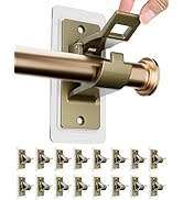 16PCS No Drill Curtain Rod Bracket, Self Adhesive Curtain Rod Holders, No Hole, Multipurpose Nail...