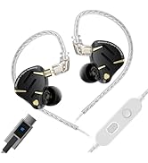 KZ ZS12 Pro 2 USB C Headphones with Microphone, Nosie-Cancelling Wired Gaming Earbuds, 1DD+5BA Hy...