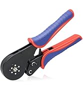 HKS Ferrule Crimping Tool AWG 30-5, Hexagonal Self-Adjusting Ratchet Crimper for End-Sleeves, Wir...