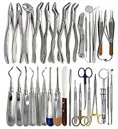 Premium Quality 74 Pcs Dental Oral Extraction Extracting Forceps Elevators Instruments Set Kit