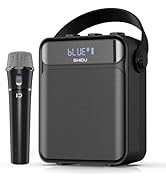 SHIDU 40W Voice Amplifier with Wireless Microphone Handheld, Wireless Voice Amplifier for Teacher...