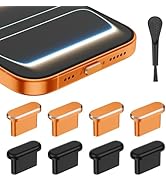 USB C Dust Plug for iPhone 17 Pro/Pro Max, 4Pcs Aluminum+4Pcs Silicone USB C Port Cover, Type C D...