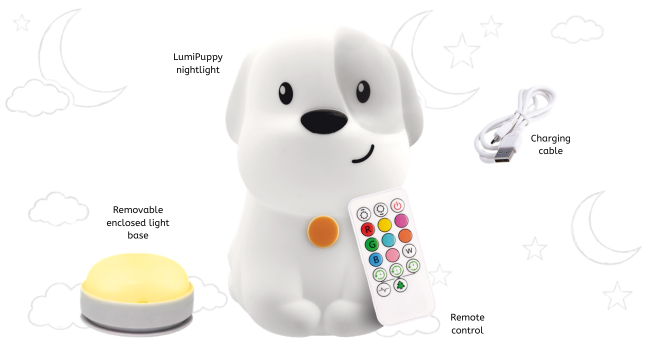 Lumipets puppy included in box