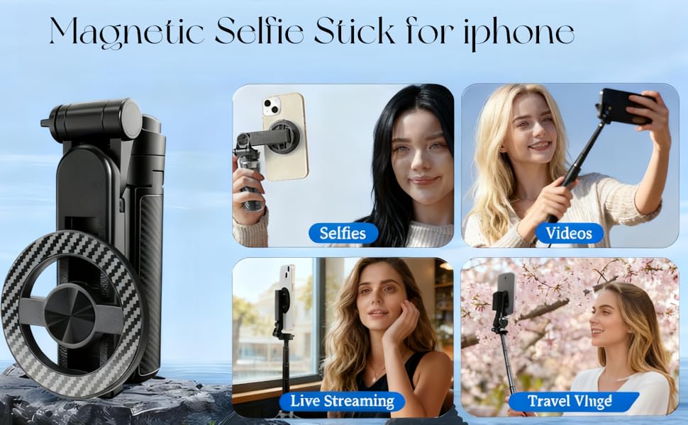 magnetic selfie stick