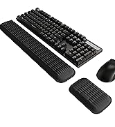 MEKASS Ergonomic Wrist Rest for Keyboard and Mouse, Soft Memory Foam Keyboard Wrist Rest Set with...