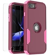 droperprote for iPhone SE 2022/2020 Case with Screen Protector Heavy Duty 3 in 1 Full Body Rugged...
