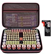 Battery Organizer Storage Holder Box Case with Tester Checker- 162+ Batteries Variety Pack Contai...