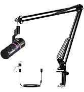 COMICA EJoy D10(A) USB Gaming Microphone – Boom Arm Mic with Noise Cancellation, XLR/USB-C, Real-...