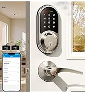 Veise Smart Lock with 2 Handles, Keyless Entry Door Lock Deadbolt with Handle Set, Smart Locks fo...
