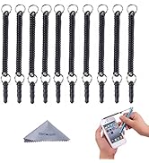 Stylus Tether, Wisdompro 10 Pack of Detachable Elastic Coil Tether Strings / Lanyards with 3.5mm ...