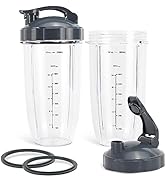 Replacement Blender Cups 32oz for Nutribullet Pro 900w &amp; 600w Serise, Replacement Parts with Flip...