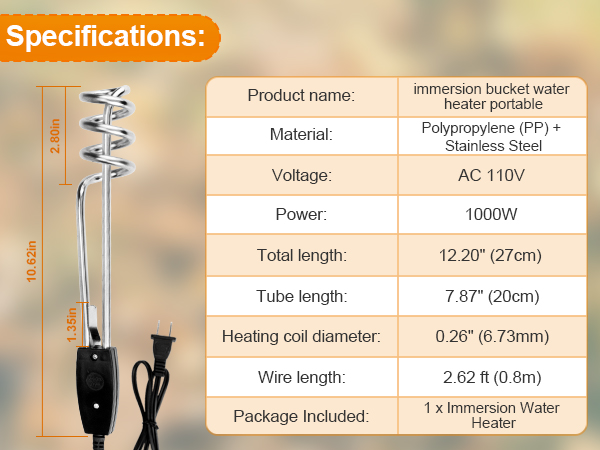 portable immersion water