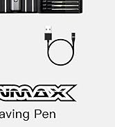 AM ARROWMAX Electric Mini Engraving Pen, HollowCup Motor, 42 Bits With Aluminum Case, OLED, Magne...
